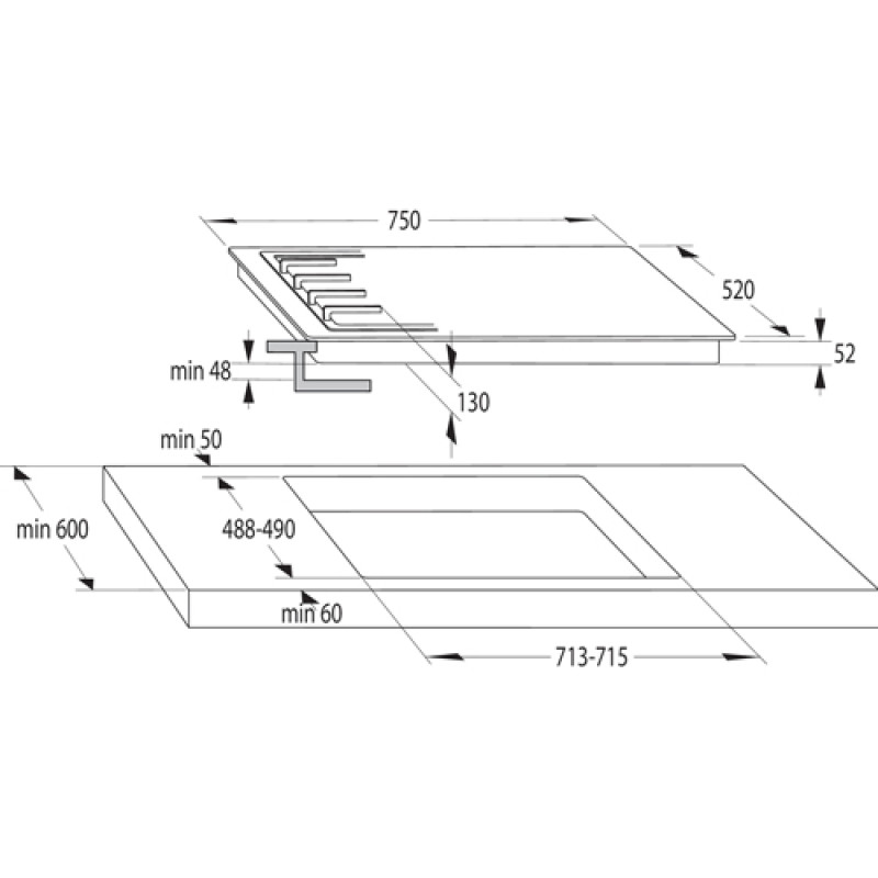 Варильна поверхня GORENJE GTW7C51B