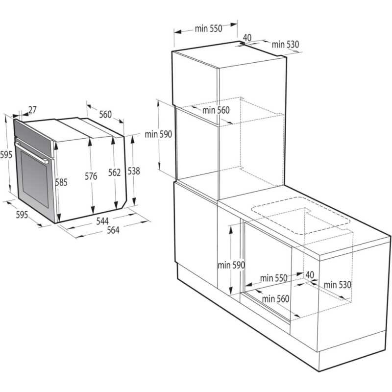 Комплект вбудованої техніки Gorenje SET BO6737E02XK G642ABX