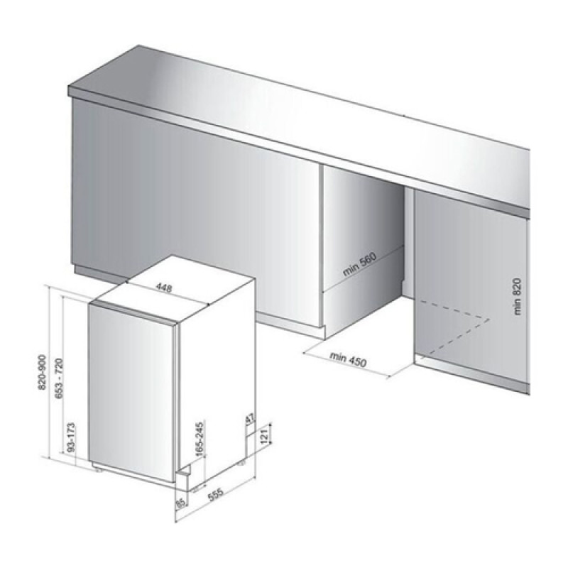 Посудомийна машина HOTPOINT ARISTON HSIC3T127C
