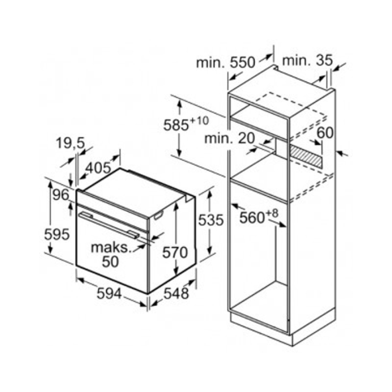 Духова шафа BOSCH HBA3140SO