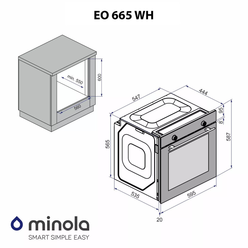 Духова шафа MINOLA EO665WH