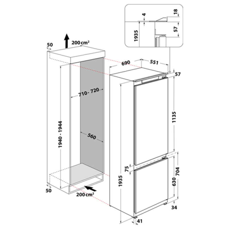 Холодильник  WHIRLPOOL WHSP70T241P