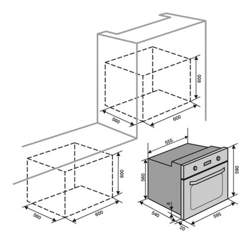 Духова шафа VENTOLUX BARCELONA 6 TC (BK) 76L