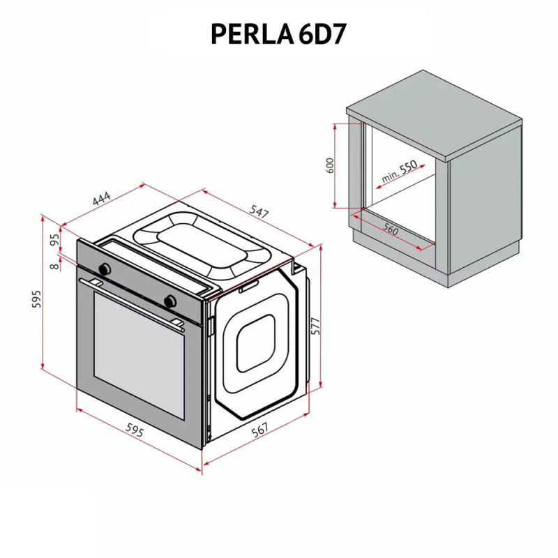 Духова шафа PERFELLI PERLA 6D7 NERO