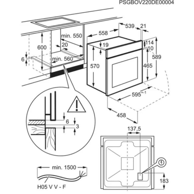 Духова шафа ELECTROLUX EOF3H50BK
