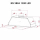 Витяжка PERFELLI BIS 5884 WH 1200 LED