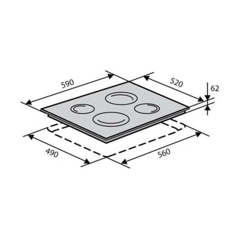 Варильна поверхня VENTOLUX HI 64 WH TC FBS SL