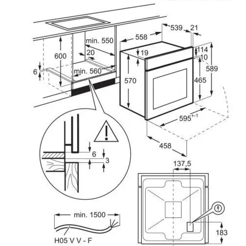 Духова шафа ELECTROLUX EOF3H50BX
