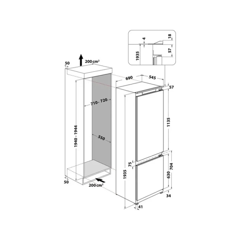 Холодильник  WHIRLPOOL SP40812EU2
