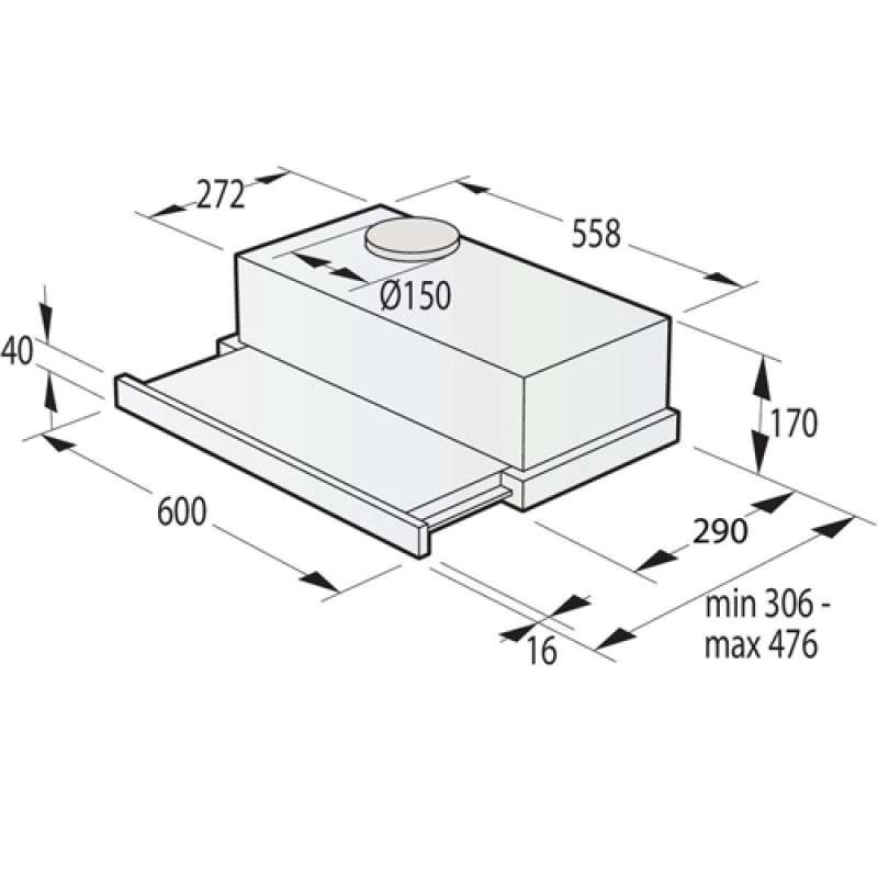Витяжка GORENJE TH64E4BG