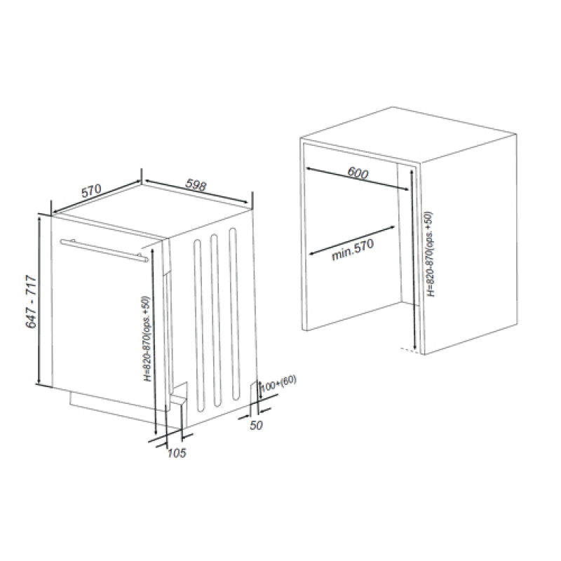 Посудомийна машина SHARP QW-GD52I472X-UA