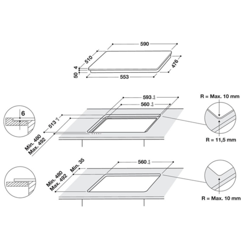 Варильна поверхня WHIRLPOOL WBB 8360 NE