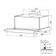 Витяжка MINOLA HTL 6234 WH 700 LED GLASS