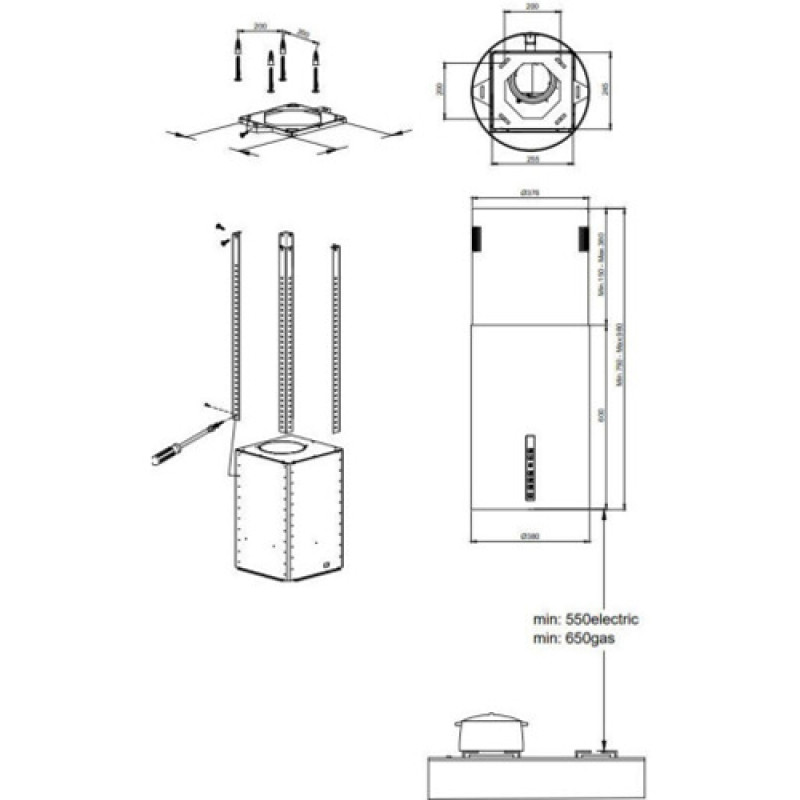 Витяжка ZIRTAL Cilindro IS IX TOUCH