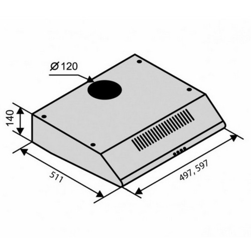 Витяжка VENTOLUХ PARMA 50 INOX