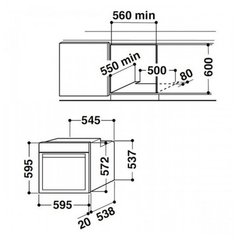 Духова шафа WHIRLPOOL AKP 738 NB