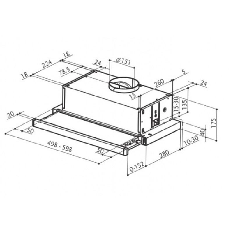 Витяжка FABER Flexa HIP BK A 50