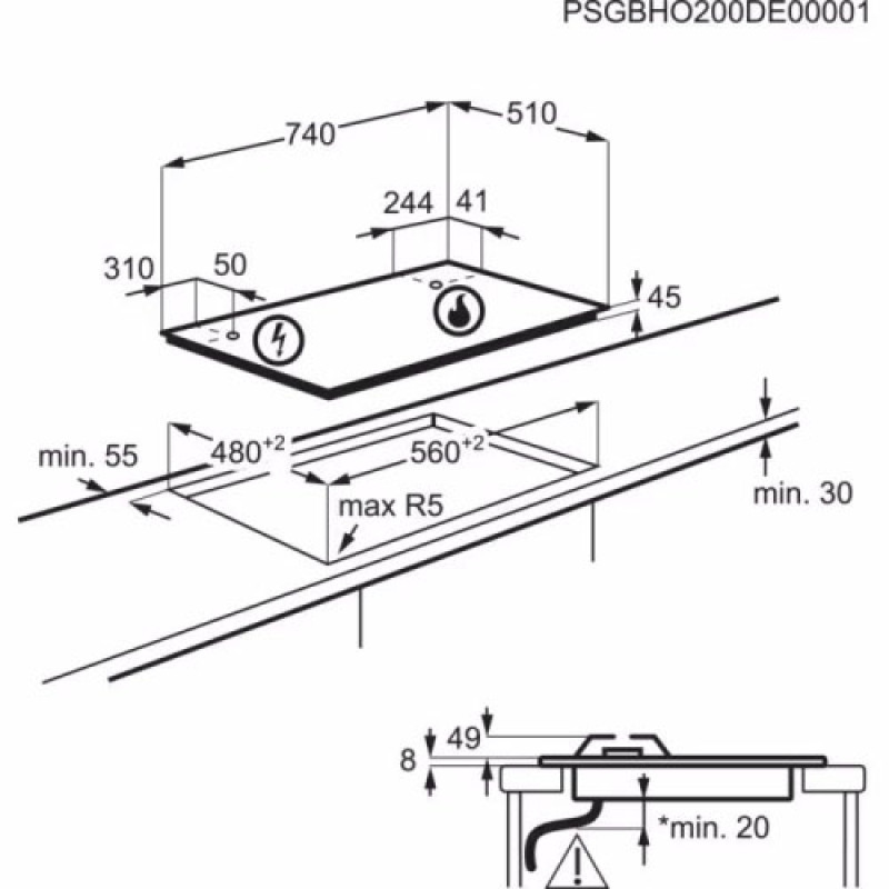 Варильна поверхня ELECTROLUX KGG75362S