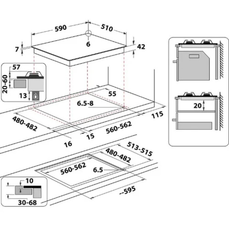 Варильна поверхня WHIRLPOOL AKT 625 NB1