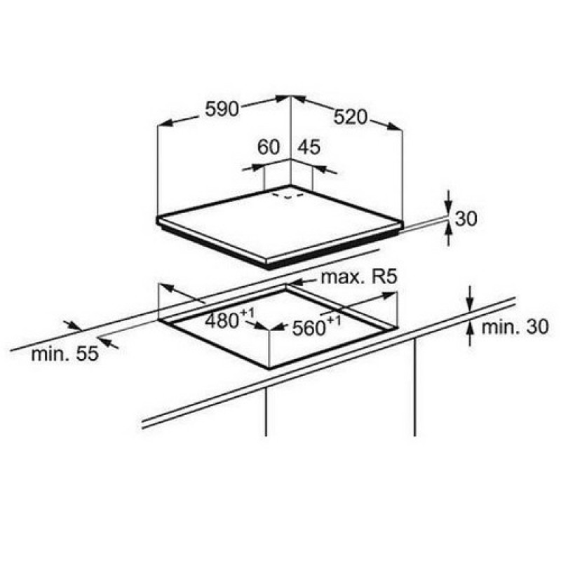 Варильна панель ELECTROLUX EGH6343RON