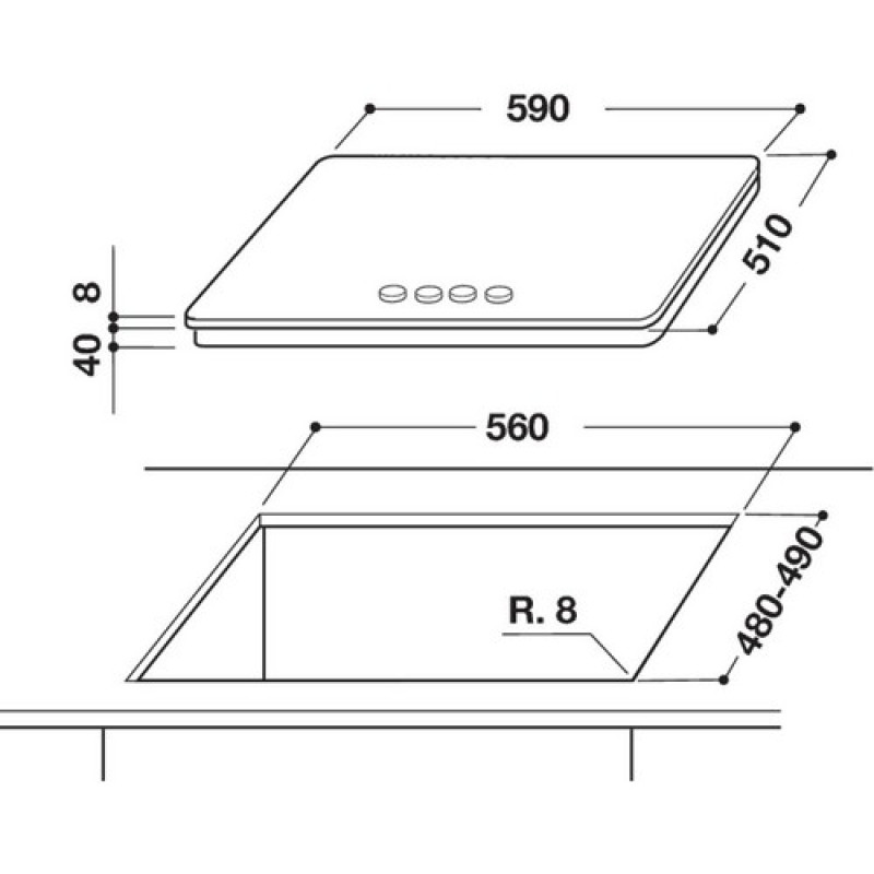 Варильна поверхня WHIRLPOOL GOA 6425 NB