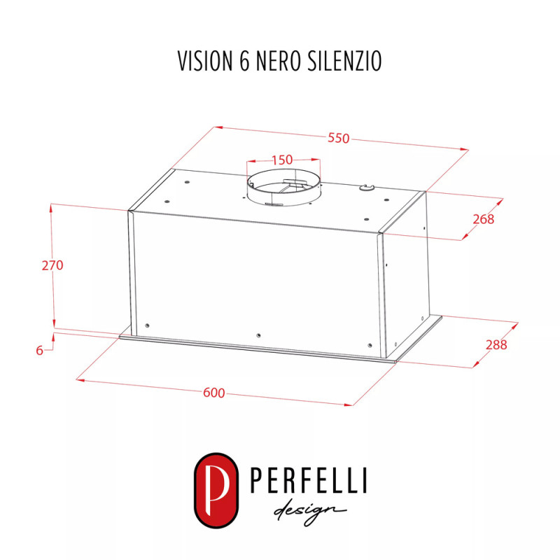 Витяжка PERFELLI DESIGN VISION 6 NERO SILENZIO