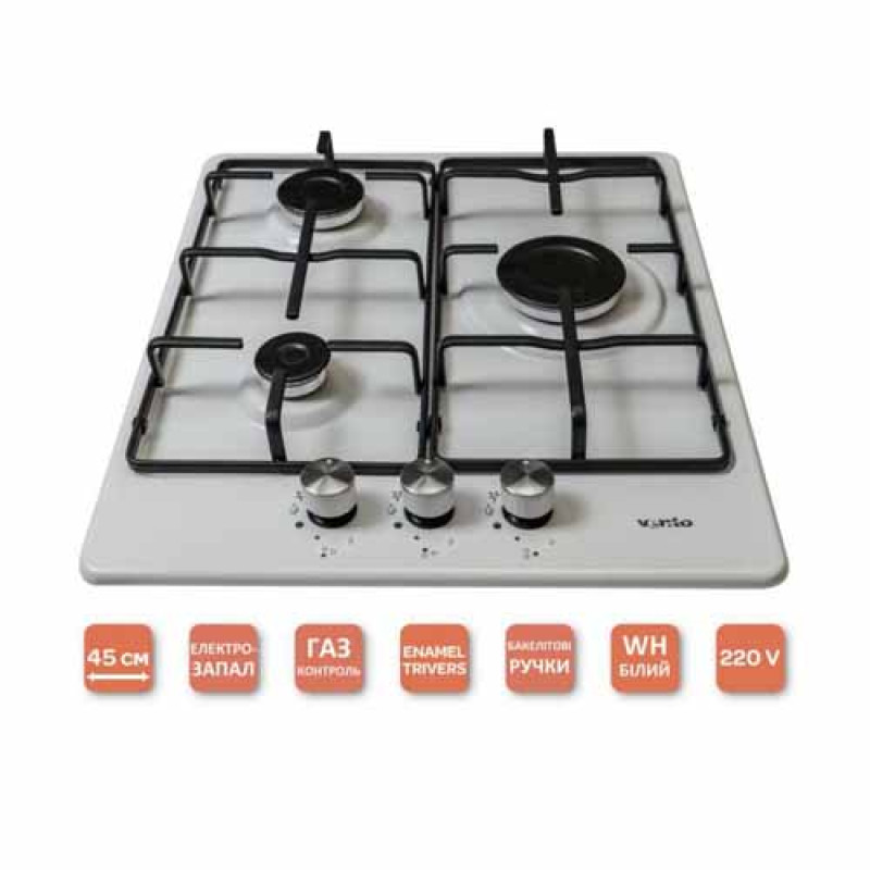 Варильна поверхня VENTOLUX HG430-B3 S (WH)