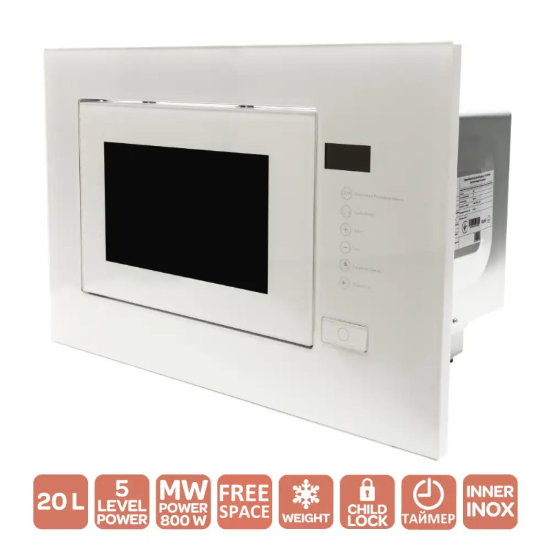 Мікрохвильова піч VENTOLUX MWBI 20 G WH TC FS
