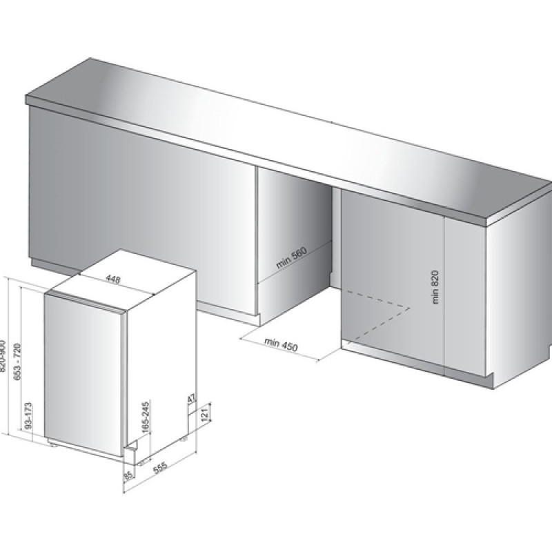 Посудомийна машина WHIRLPOOL WSIO3T223PCEX