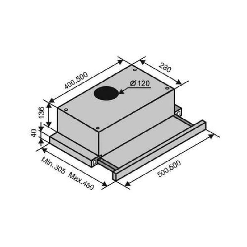 Витяжка VENTOLUХ GARDA 60 INOX (620)