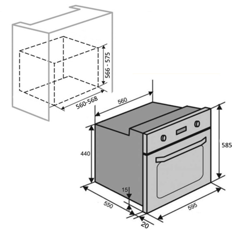 Духова шафа VENTOLUX CHESTER 6 TC (BK/X)