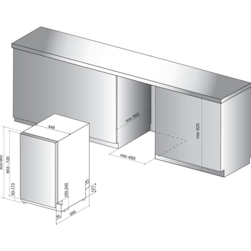 Посудомийна машина HOTPOINT ARISTON HSIO3O23WFE