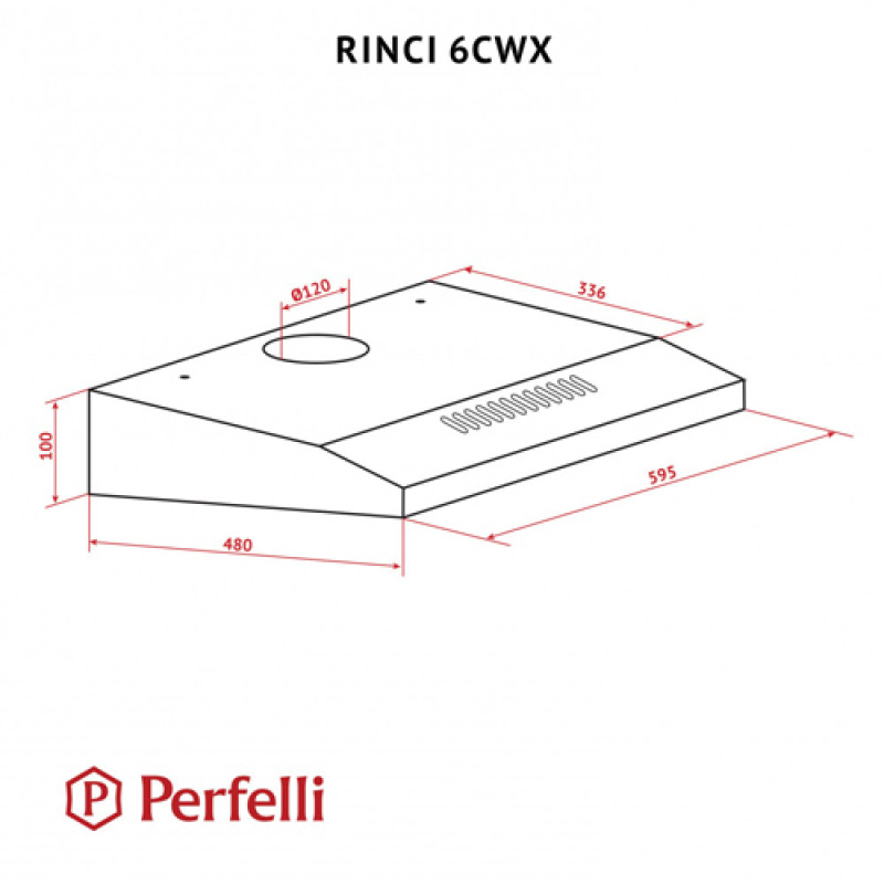 Витяжка PERFELLI RINCI 6CWX INOX