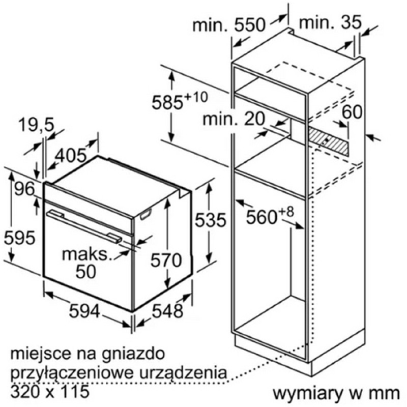 Духова шафа BOSCH HBA554YS0