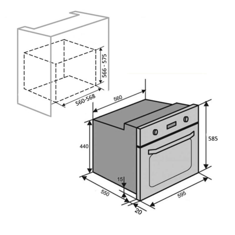 Духова шафа VENTOLUX BRISTOL 6 MT (X)