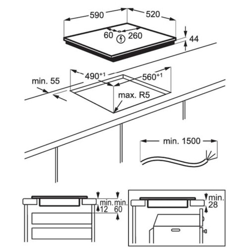 Варильна поверхня ELECTROLUX CIV634 Hob2Hood