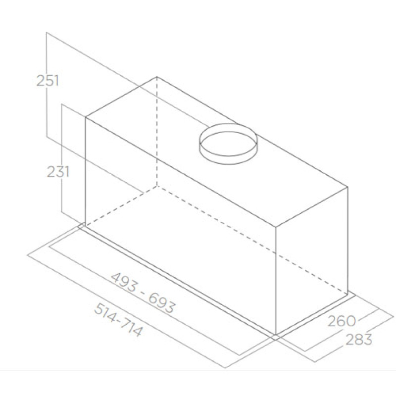Витяжка ELICA FOLD BL MAT/A/72