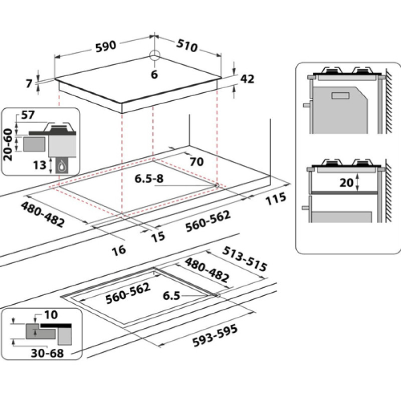 Варильна поверхня WHIRLPOOL AKT 627 NB