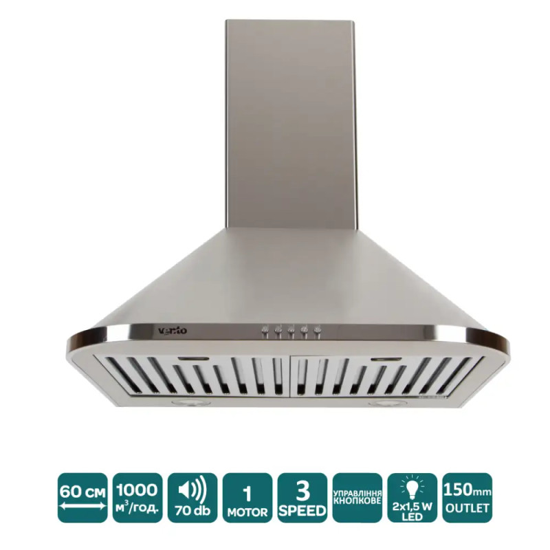 Витяжка VENTOLUX MONACO 60 INOX (1000)