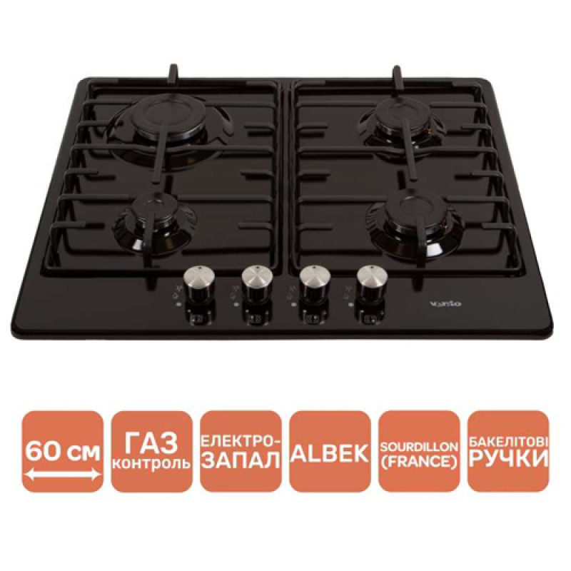 Варильна поверхня VENTOLUX HG640-MA3 S (BK)