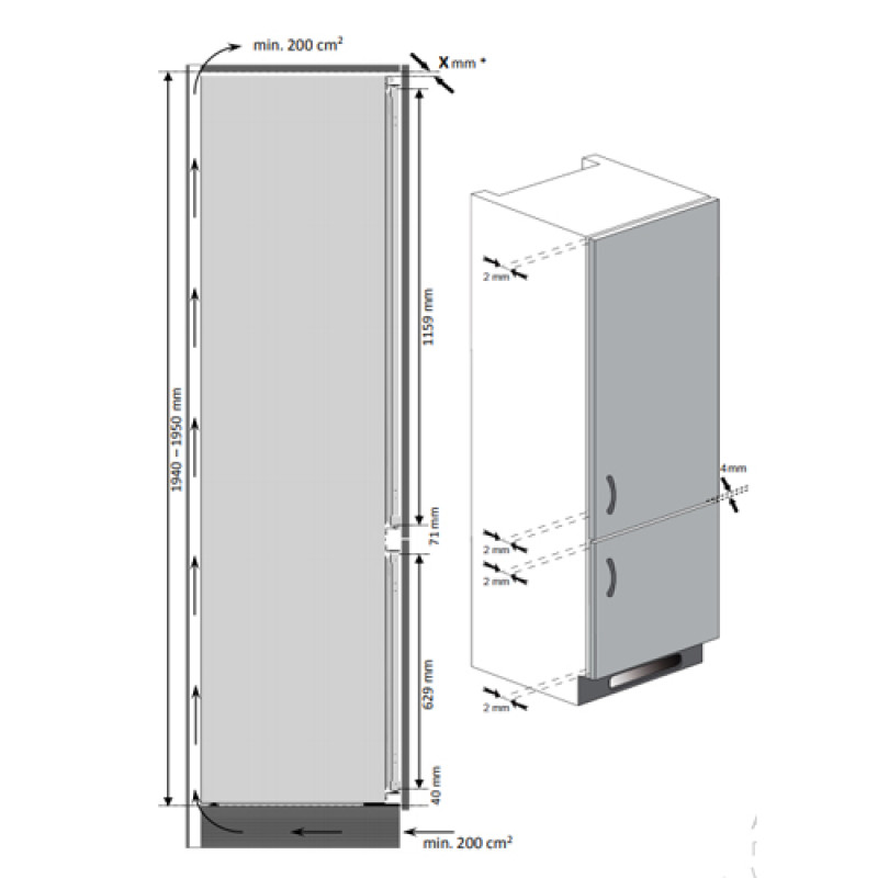 Холодильник  BEKO BCNA306E3S