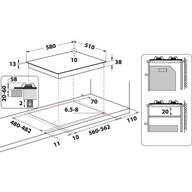 Варильна поверхня WHIRLPOOL TGML 661 NB