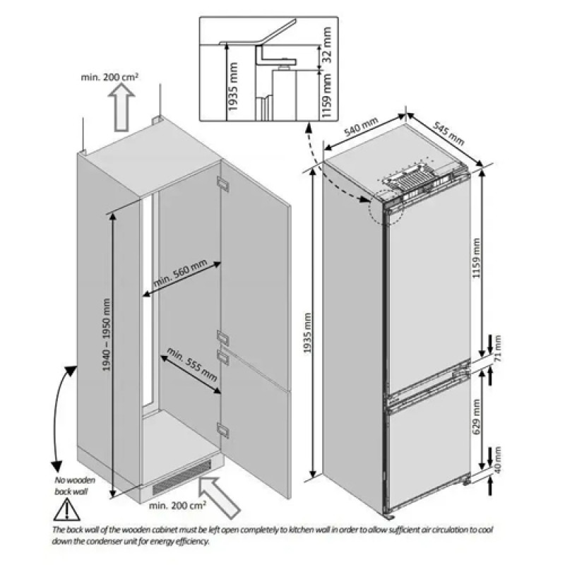 Холодильник  BEKO BCNA306E5ZSN