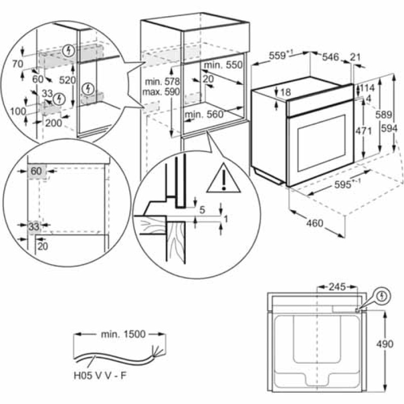 Духова шафа ELECTROLUX EOF5C50BZ 