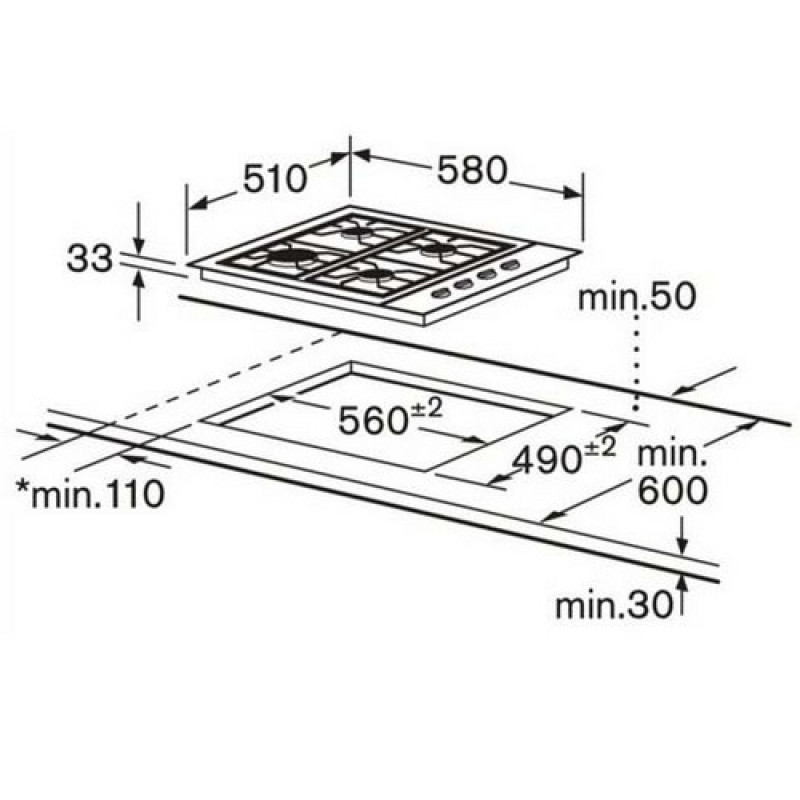 Варильна поверхня BOSCH NGU4151XDE
