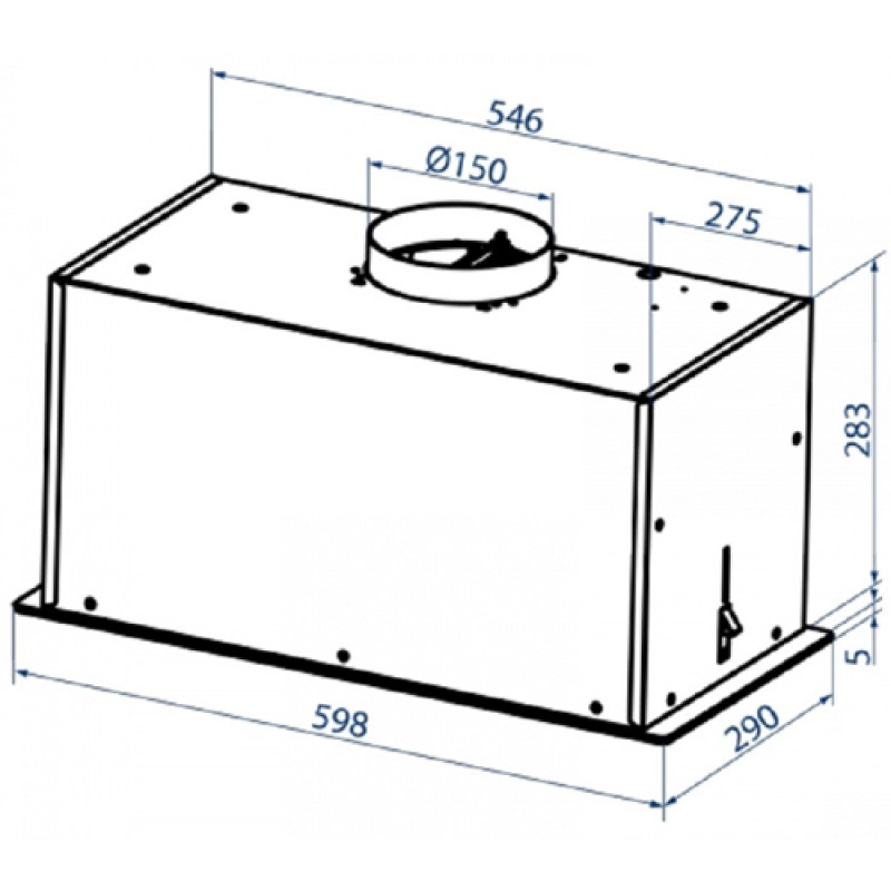 Витяжка MINOLA HBI 6673 BL GLASS 1000 LED Line