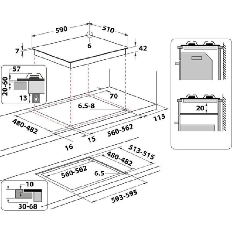 Варильна поверхня WHIRLPOOL AKTL 629 NB